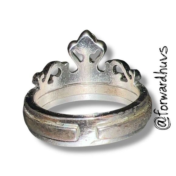 Bundle Sale 3 for $15 | Size 6.5 Fashion Ring – Crown Motif with Clear Stones - Picture 6 of 8